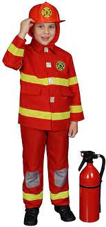 What are some interesting facts about firefighters? Amazon Com Dress Up America Firefighter Costume For Kids Red Fireman Dress Up For Boys And Girls Toys Games