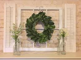 Farmhouse Decor Shutter Wall Decor Window Frame Magnolia Shutter Wall Decor Shutter Decor Old Window Decor