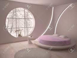 Denn die runde optik fordert gerade zu, dass das bett in der mitte des raumes aufgestellt wird. Schlafzimmer Mit Einem Kreisformigen Fenster Und Ein Rundes Bett In Rosa Lizenzfreie Fotos Bilder Und Stock Fotografie Image 38432976