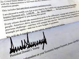 An official website of the united states government. His Name On Stimulus Checks Trump Sends A Gushing Letter To 90 Million People The Washington Post