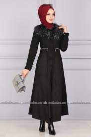 Yakasi Kurklu Suet Pardesu 3429ah193 Siyah Moda Selvim Moda Stilleri Giyim Moda