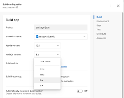 Tagged with react, reactnative, appcenter. React Native Node Js Versions Selection Visual Studio App Center Microsoft Docs