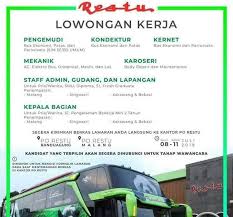 Scopri ricette, idee per la casa, consigli di stile e altre idee da provare. Lowongan Kerja Kernet Bus Rosalia Indah Lowongan Noobyziu