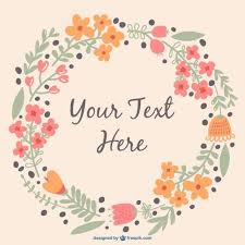 Telechargez Couronne De Fleurs Vecteur De Fond Gratuitement Fleur Dessin Facile Couronne De Fleurs Et Caligraphie