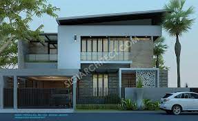 Rumah mewah mediteranian yang tinggi. Trend Masa Kini 11 Model Rumah Kantor Minimalis Lantai 2