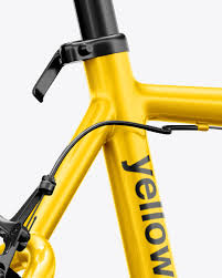 Road Universal Bicycle Mockup Back Half Side View In Vehicle Mockups On Yellow Images Object Mockups