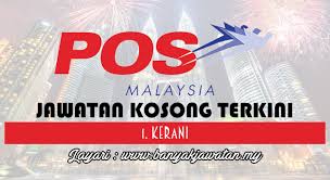 Check spelling or type a new query. Jawatan Kosong Di Pos Malaysia Berhad 1 February 2017 Kerja Kosong 2021 Jawatan Kosong Kerajaan 2021