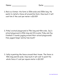 4th Grade Math Area Perimeter Word Problems Steemit