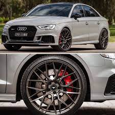 Nardo Grey Audi Rs3 With Some New 20 V Ff 107 Wheels From Vorsteiner 20x9 35 Square Finished In Carbon Graphite Photo Credit F Nardo Grey Audi Rs3 Bmw Car