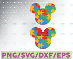 Svg cut file & font downloads are 100% free for personal use. Autism Svg Mickey Mouse Autism Puzzle By Geraldine Shop On Zibbet