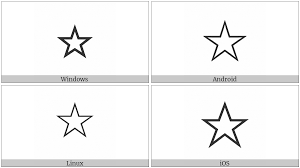 Close the symbols dialogue box (or character map) and return to your word processing document. White Star Utf 8 Icons