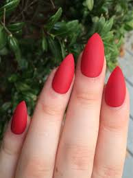 💅 uñas cortas color rojo. Unas Color Rojo Mate Unas Acrilicas