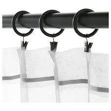 Syrlig Gardinenring Mit Klemme Und Haken Schwarz Ikea Osterreich Curtains With Rings Curtain Rings With Clips Hanging Curtains