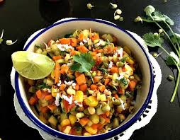 South Indian Style Green Moong Sprouts Raw Mango Salad Recipe Recipe Salad Recipes Corn Salad Recipes Vegetable Salad Recipes