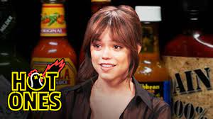 Jenna Ortega Doesn't Flinch While Eating Spicy Wings | Hot Ones - YouTube