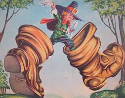 Las botas eran bastante anchas y grandes; Pulgarcito Cuentos Infantiles