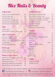 Maybe you would like to learn more about one of these? Our Price List With All Services We Nice Nails Beauty Facebook