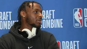 Bronny James focused