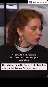 Posted @withregram • @gbhforumnetwork Reverend Laura Everett, Executive  Director of the Massachusetts Council of Churches explains why her  organization is suing the Trump administration #mapoli ...