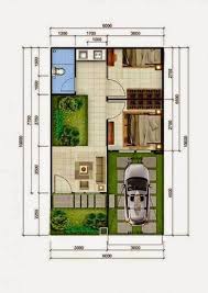 Denah rumah minimalis 8x15 1 lantai kreatif desain rumah di 2019 via 100 contoh desain rumah 2 lantai yang cocok anda tiru design rumah via designrumah.co.id. 22 Denah Desain Rumah Type 36 Mungil Tapi Nyaman
