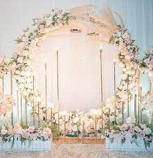 445 Likes 4 Comments Lulla Decora لولا ديكورا Lulladecora On Instagram Opsi Backdrop A Tempat Pernikahan Gerbang Pernikahan Latar Belakang Pernikahan