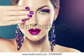 Nail violet Stock Images