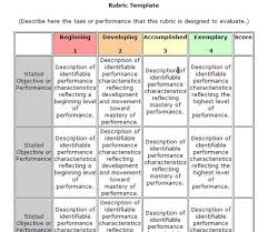 Rubric Template More Rubric Template Lesson Plan Templates Rubrics
