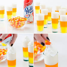 Party On This Halloween With These Candy Corn Jello Shots Recipe Candy Corn Jello Shots Jello Shots Jello Shot Recipes
