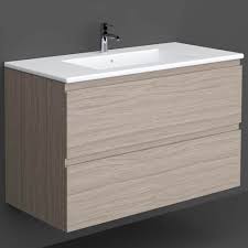 Find bathroom designers to help get. Rak Joy Grey Elm 1000mm Wall Hung Bathroom Vanity Unit With Basin Wall Hung Vanity Units From Taps Uk