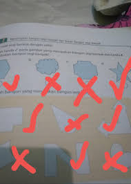 Bangun semacam ini sering disebut poligon. Berilah Tanda Pada Gambar Yang Merupakan Bangun Segi Banyak Dan Tanda X Yang Bukan Segi Banyak Brainly Co Id