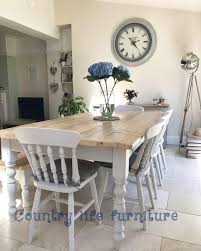 Farmhouse Table And Chairs Any Size Or Colour Handmade In The Uk Country Life Furniture Farmhouse Table Country Kitchen Tables Country Style Dining Room
