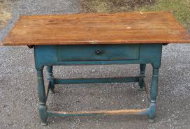 Blue Tavern Table Tavern And Table Primitive Furniture Primitive Tables