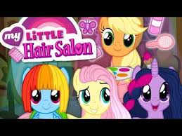 4 Mlp Hair Salon Hairdresser Applejack Twilight Sparkle Rainbow Dash Fluttershy Makeover Yout My Little Pony Hair Hair Salon Games Mlp My Little Pony