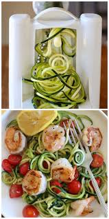 Zucchini Noodles With Garlic Spicy Shrimp Recipe Healthy Spiralizer Recipes Seafood Recipes