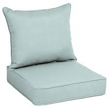 Allen Roth 2 Piece Madera Linen Sea Breeze Deep Seat Patio Chair Cushion Lowes Com In 2020 Patio Chair Cushions Deep Seating Patio Cushions