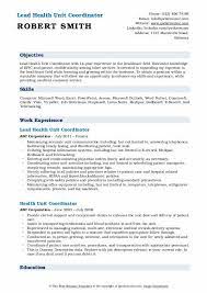 Health unit coordinators are responsible for administrative aspects of patient care. Health Unit Coordinator Resume Samples Qwikresume