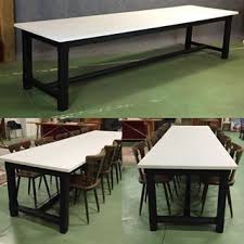 Table De Ferme 3m30 De Long Patine Noir Et Blanc Auvieuxchaudron Antiques Antiquites Vintage Galery Deco Homedecoration Decoration Fr Decor Home Decor Table