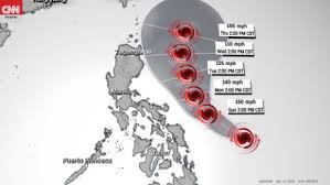 Typhoon bising's forecast track is closer to land than originally predicted. E422wzdo8rziqm