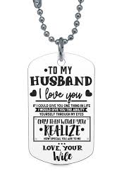 Happy Birthday Gift For My Wife To My Husband How Special You Are To Me Love Your Wife Dad Dog Tag Necklace Birthday Anniversary Gra Love Your Wife Dog Tag Necklace Happy Marriage Quotes