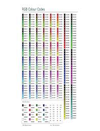 Rgb Color Codes Chart Free Download