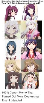 Remember The Student Council Members From Yuru Yuri This Is Them Now Feel Old Yet In Anaconda Meme On Ballmemes Com