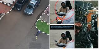 Dari video itu terlihat seseorang seperti perempuan, mengenakan hijab, berjalan di halaman depan mabes polri. K9oo8jwjnwwbbm