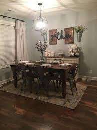 50 Stunning Farmhouse Dining Room Decoration Ideas Pimphomee Rustic Dining Room Dining Room Walls Dining Room Wall Decor