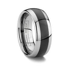 Male Ceramic Black Tungsten Carbide Ring Domed Mens Wedding Rings Wedding Rings Titanium Wedding Rings