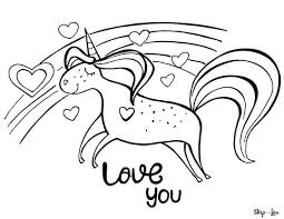 An interesting i love you phrase that can be read in many. 10 Magical Unicorn Coloring Pages Print For Free Skip To My Lou