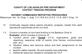 County Of Los Angeles Fire Department Context Training