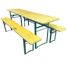 1940s Authentic Vintage German Beer Garden Table And Bench Set Folding Qty Available On Outdoor Table Settings Table And Bench Set Modern Dining Room Tables