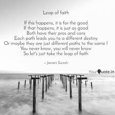 Leap Of Faith If This Ha Quotes Writings By Janani Suresh Yourquote
