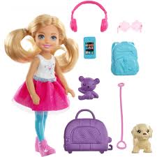 Barbie dolls small chelsea and friends review and opening by toy genie surprises. Barbie Chelsea Doll Travel Set With Puppy Accessories Walmart Com Walmart Com