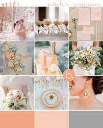Bloved Uk Wedding Blog Peach Silver Winter Inspiration Silver Winter Wedding Silver Wedding Colours Wedding Color Palette Inspiration